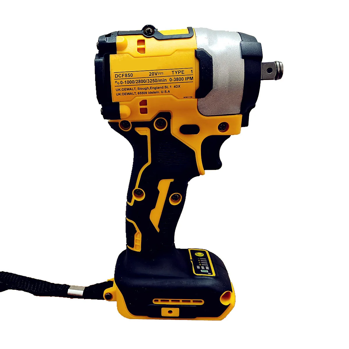 Brushless Impact Wrench for DeWalt, Motorista Sem Fio, Reparação de Carro Elétrico, Ferramentas Elétricas, Bateria 20V, 4 Engrenagens, 520N.m, 1/2\