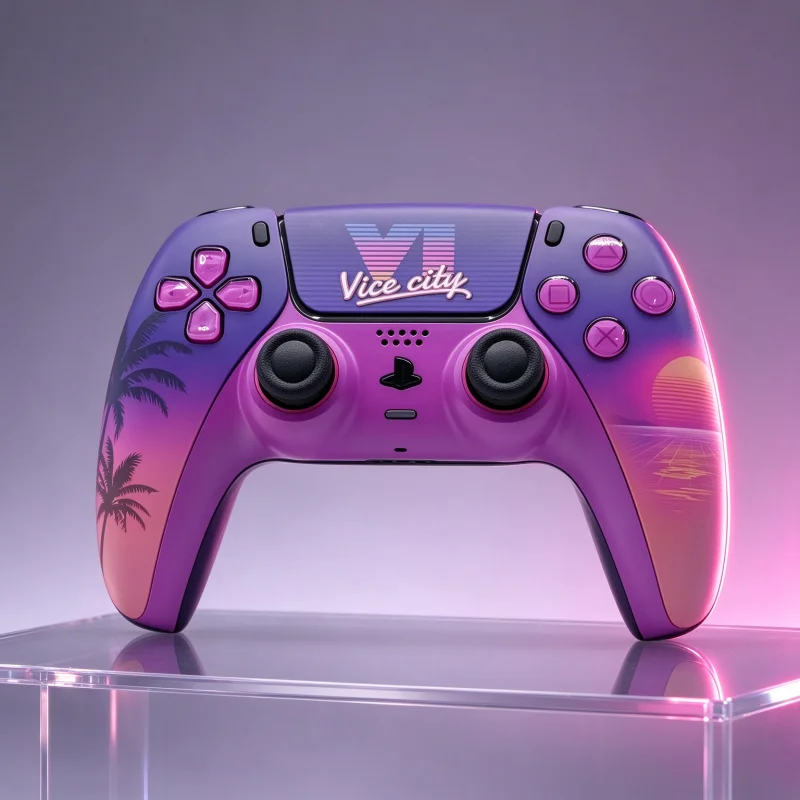 GTA Themed Replacement Shell For PS5 DualSense Controller Custom Mod Cover Playstation 5 Controller External Accessories Gift