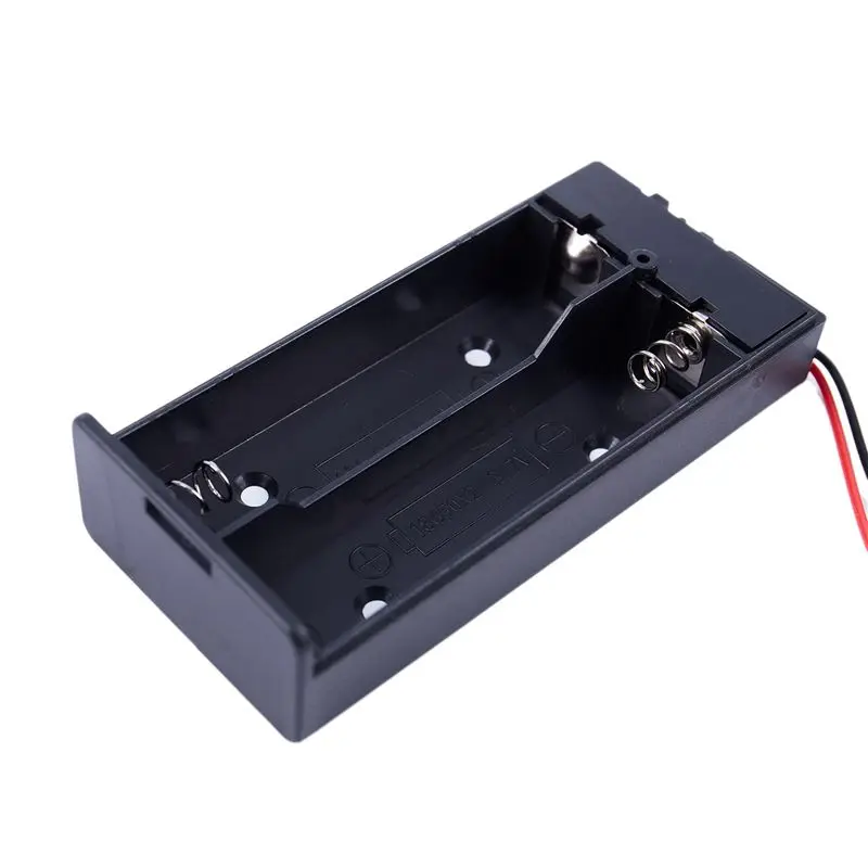 N36R-5X 3.7V 2X 18650 Battery Holder Connector Storage Case Box ON/OFF Switch With Lead