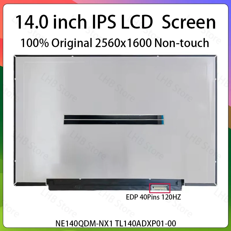 

14-дюймовый ЖК-экран для ноутбука 120 Гц NE140QDM-NX1 TL140ADXP01-00 для ASUS ROG Zephyrus G14 GA402RJ GA402RK, матричная панель дисплея, 40 контактов
