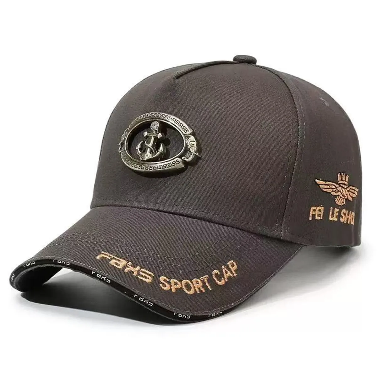 Unisex Anchor FAKS SPORT CAP Baseballkappen mit Stickerei, Frühling und Herbst, für den Außenbereich, verstellbare Freizeithüte, Sonnenschutzhut, Sportkappe – Detail 6