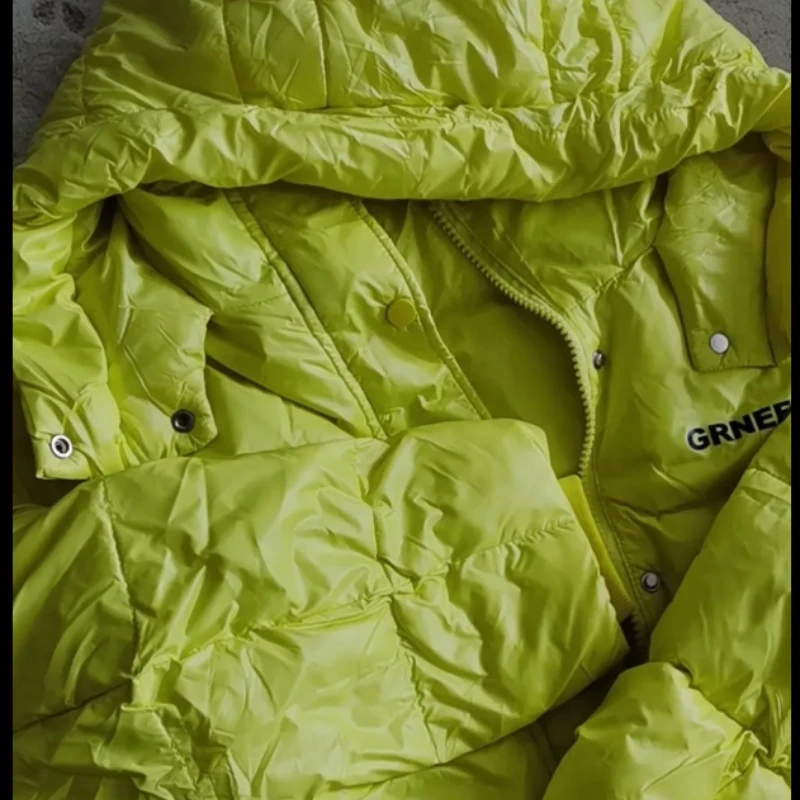 Candy Color Hooded Winter Thickened Leave-in Fabric Down Jacket Casual Age Reduction Comfortable Simple Explosion Down Coats New