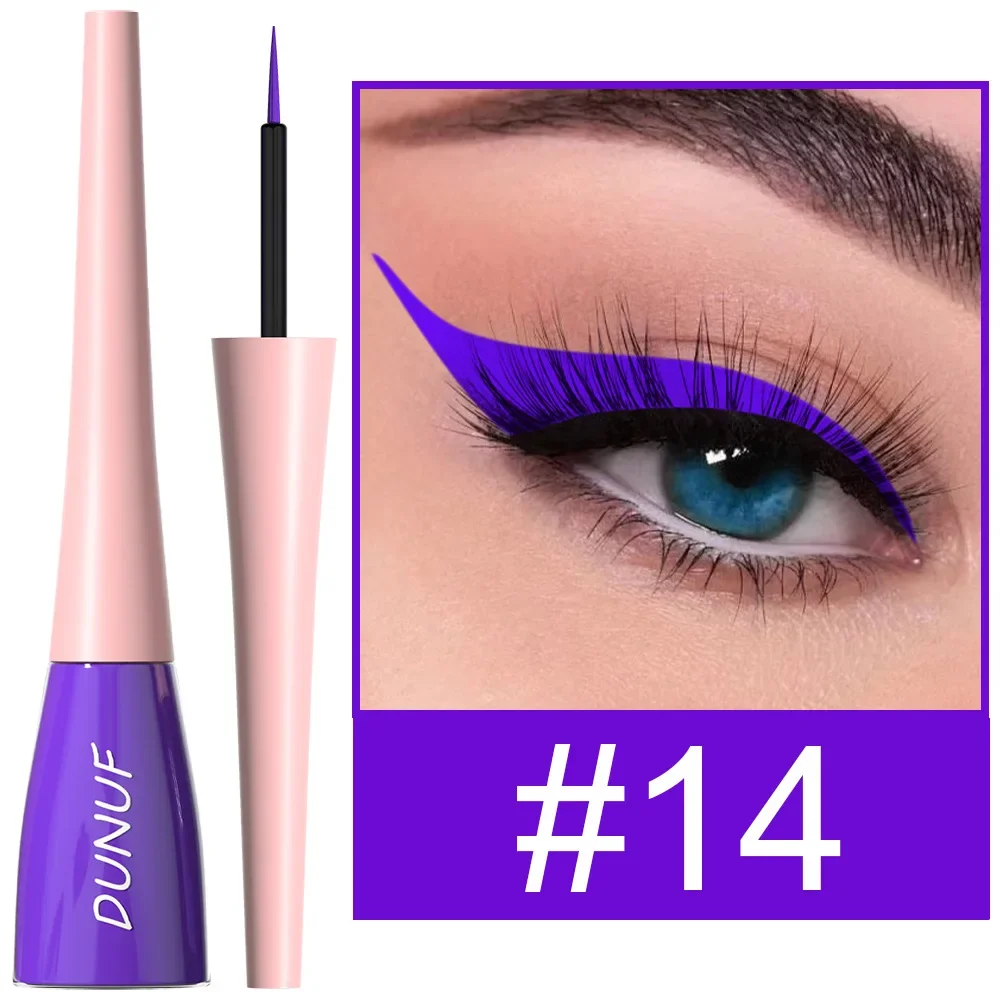 Blauwe Eyeliner Pen Vloeibare Eyeliner Potlood Oogmake-up Ultradunne Langdurige Sneldrogende Eyeliner 18-kleuren Korea Make Up Cosmetische