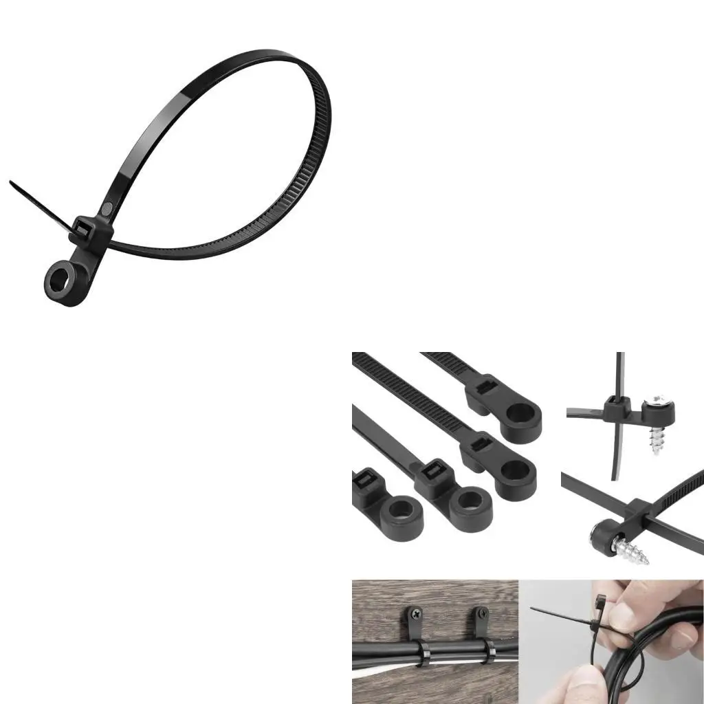 Environment Safe Locking Tie Buckles For Secure Home Theater And Computer Wiring