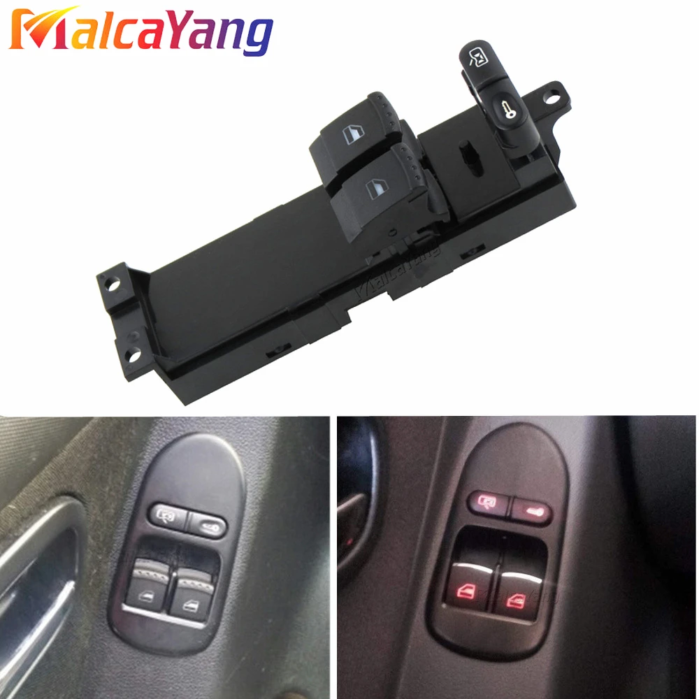 Master Power Window Switch Button Driver Side Panel For VW Golf MK4 2 Door 1999- 2006 1J3959857B