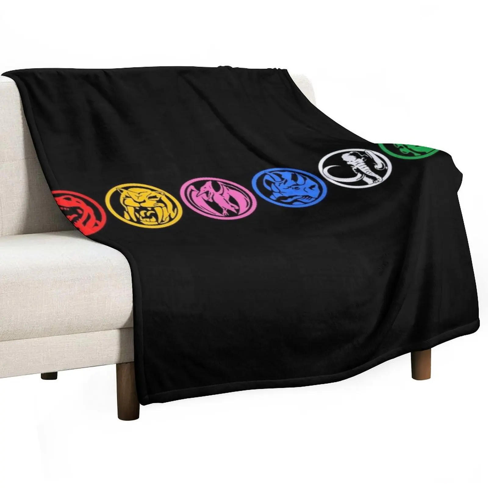 

6 Power Coins Throw Blanket Personalized Gift Retros Bed Fashionable warm for winter Blankets