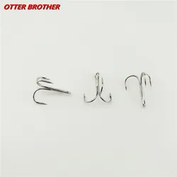 10/20pcs Black Fishing Hook 2# 4# 6# 8# 10# 12# High Carbon Steel Treble Overturned Hooks Round Bend Bass Treble Fishing Tackle