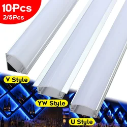 5PCS 30CM 50CM U/V/YW-Style Canale in alluminio LED Strip Light Holder Cover Sistema di clip di montaggio Bar Cabinet (senza striscia luminosa)