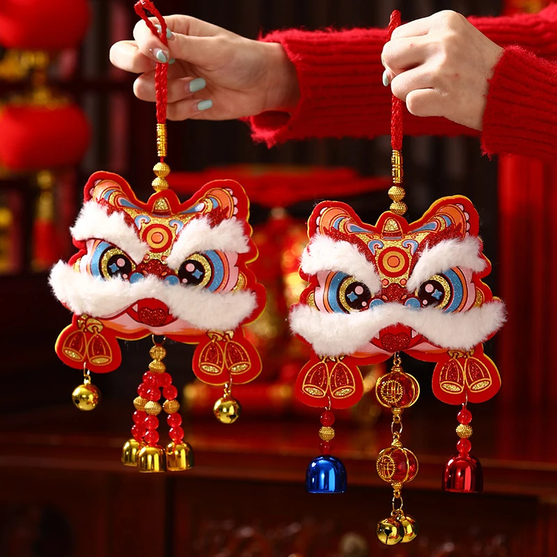 2026 New Year Auspicious Lion Awakening Pendant Bell Ornament Celebrating The Lunar New Year Of The Horse