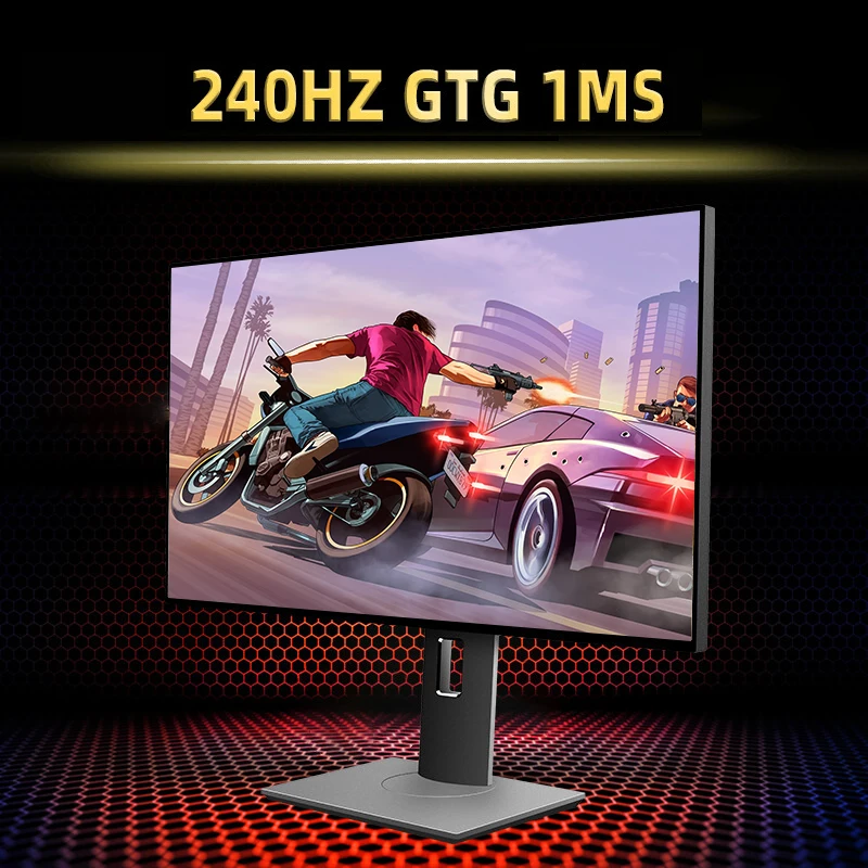 27inch 240Hz HD Gamer Monitor IPS Panel Display 1 MS Response PC Desktop Lifting Rotation Gaming Computer Screen Flat HDMI/DP