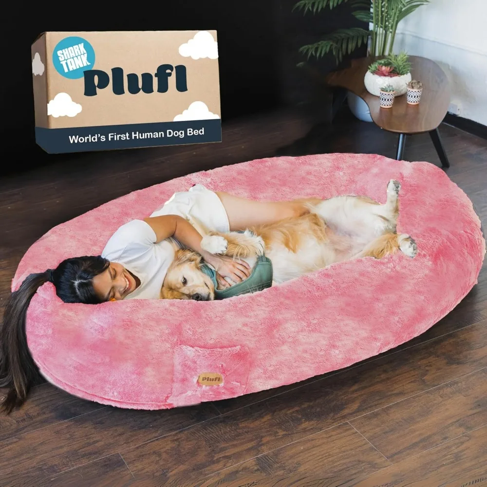 

, The Original Human Dog Bed for Adults, Kids, and Pets. As Seen on Shark Tank. Comfy Plush Large Bean Bag with Memory Foam, Mac