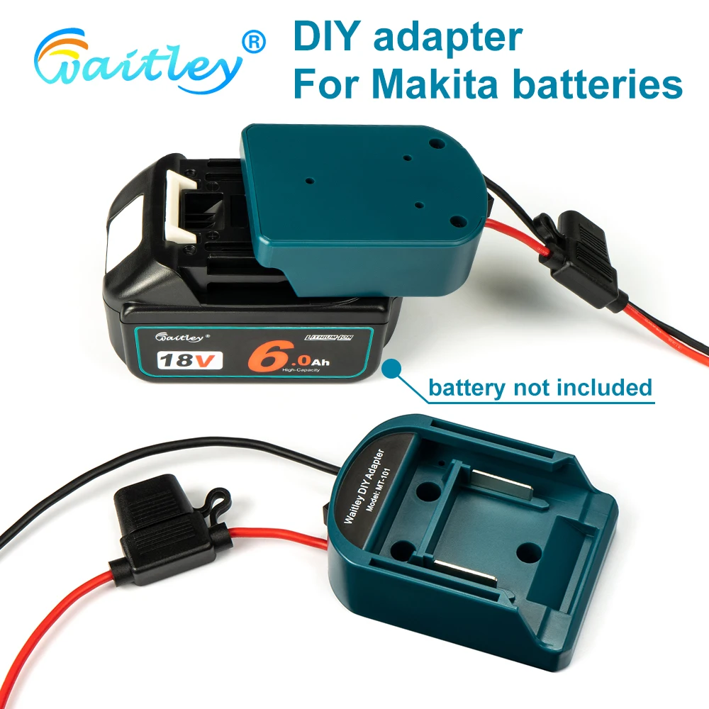 Convertidor adaptador de batería externa para batería MT Makita de 14V/18V, caja de herramientas eléctricas DIY, kit de accesorios de enchufe mod,