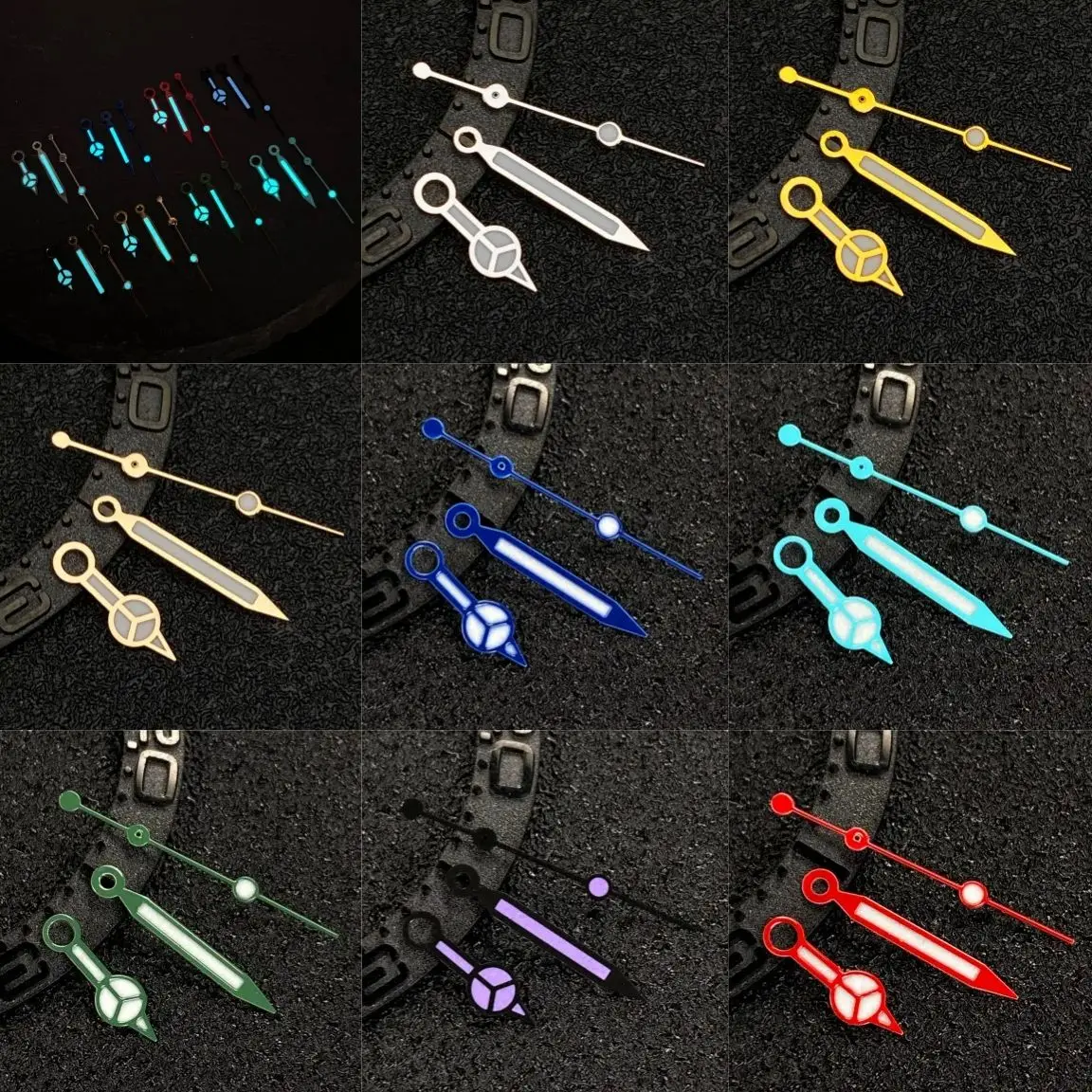 NH35 Мужские дизайнерские стрелки для дайвера BGW9 Ice Blue Luminous Fit NH35 NH36 NH38 4R 7S Аксессуары для стрелок часов с механизмом