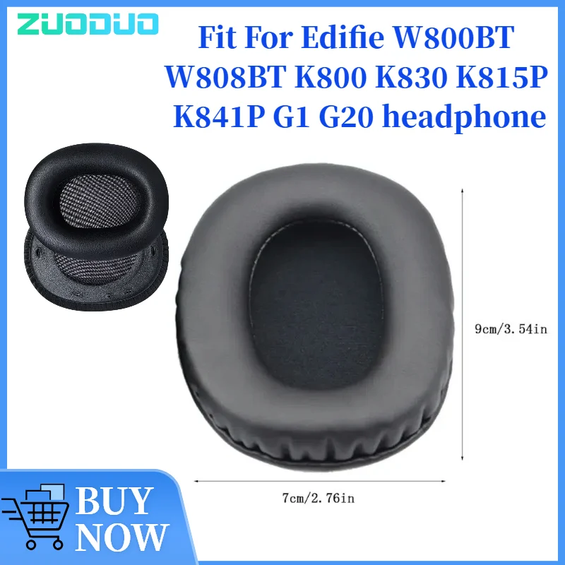 

ZUODUO Ear pads for Edifie W800BT W808BT K800 K830 K815P K841P G1 G20 Headphones Memory Foam Ear Cushions Earmuff Leather case