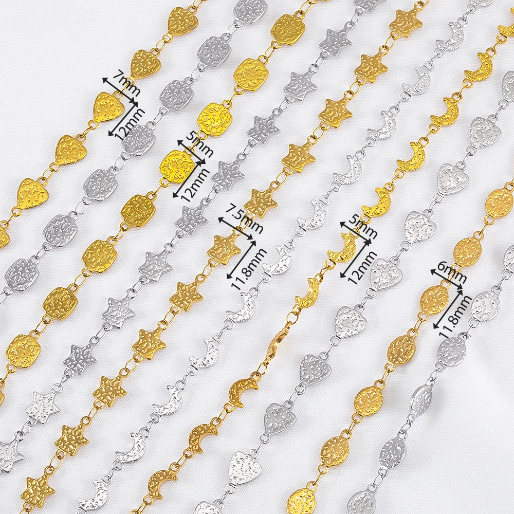 0.5/1 Meter Stainless Steel Simple Handmade Chain For DIY Jewelry Necklace Bracelet Wrapping Chain Semi Finished Chain Making