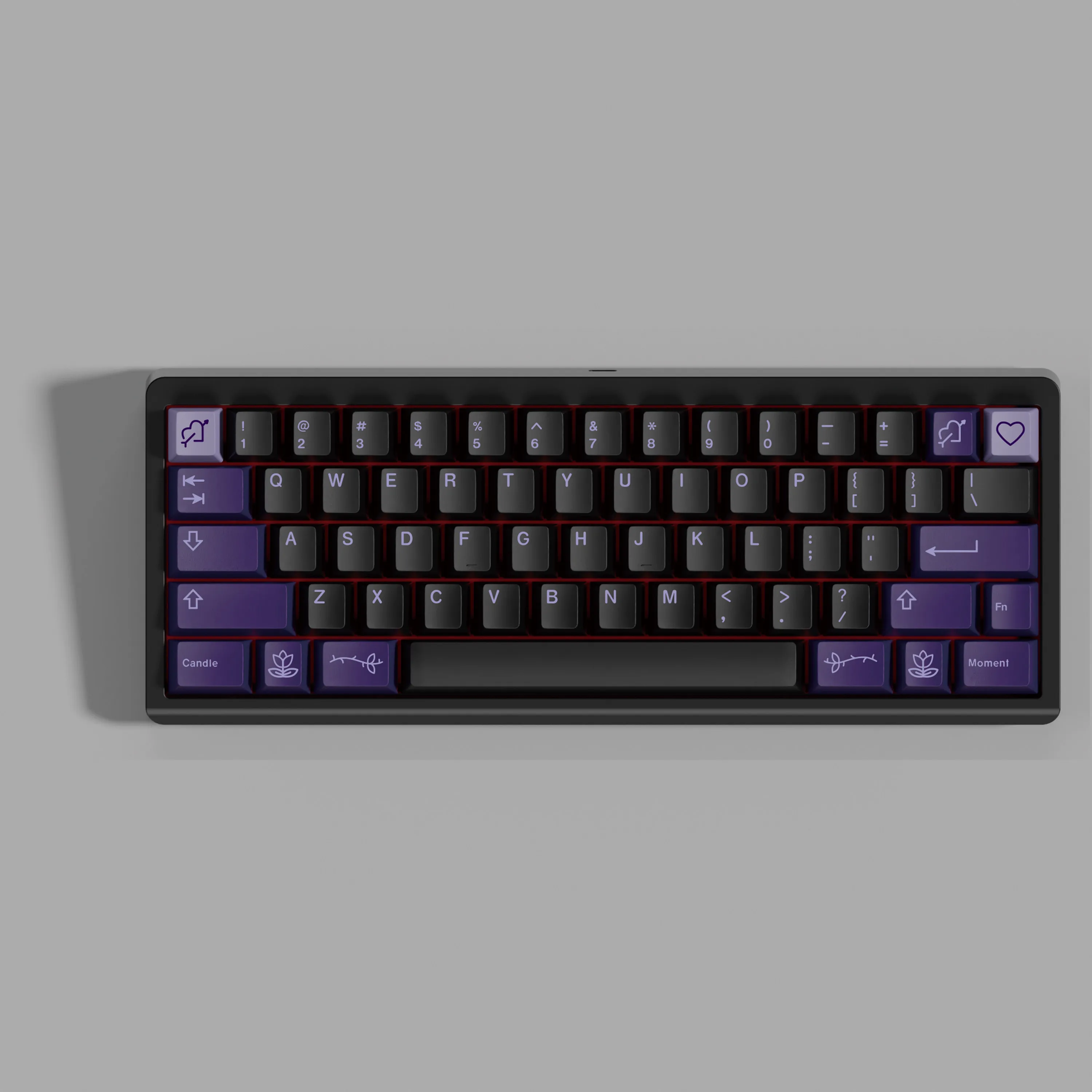 

GMK First Love Keycaps Clone PBT Dye Sublimation Cherry Height for Mechanical Keyboard Purple 7U Alice AULA F75 Game PC Ajazz