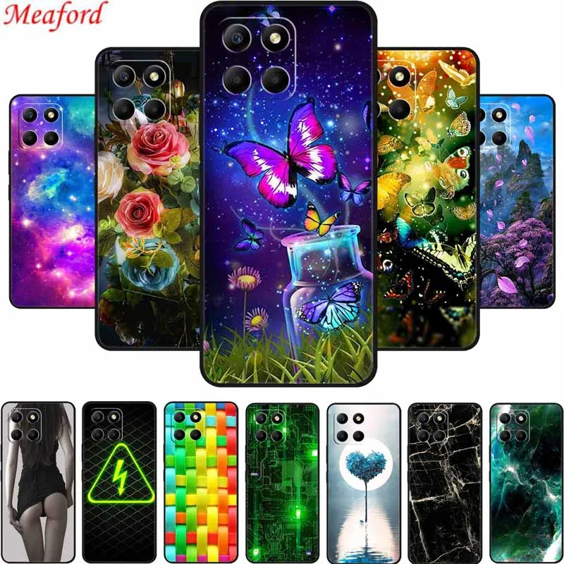 Funda For Honor X6b Case Fashion Marble Black Silicone Soft Phone Cases For Honor X6b Back Cover Case X6 b HonorX6b Coque 6.56