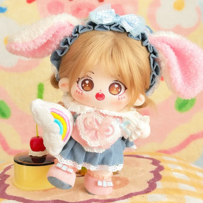 Cute 20cm Idol Doll With Clothes Kawaii Plush Cotton Dolls Stuffed Toy DIY Birthday Gift
