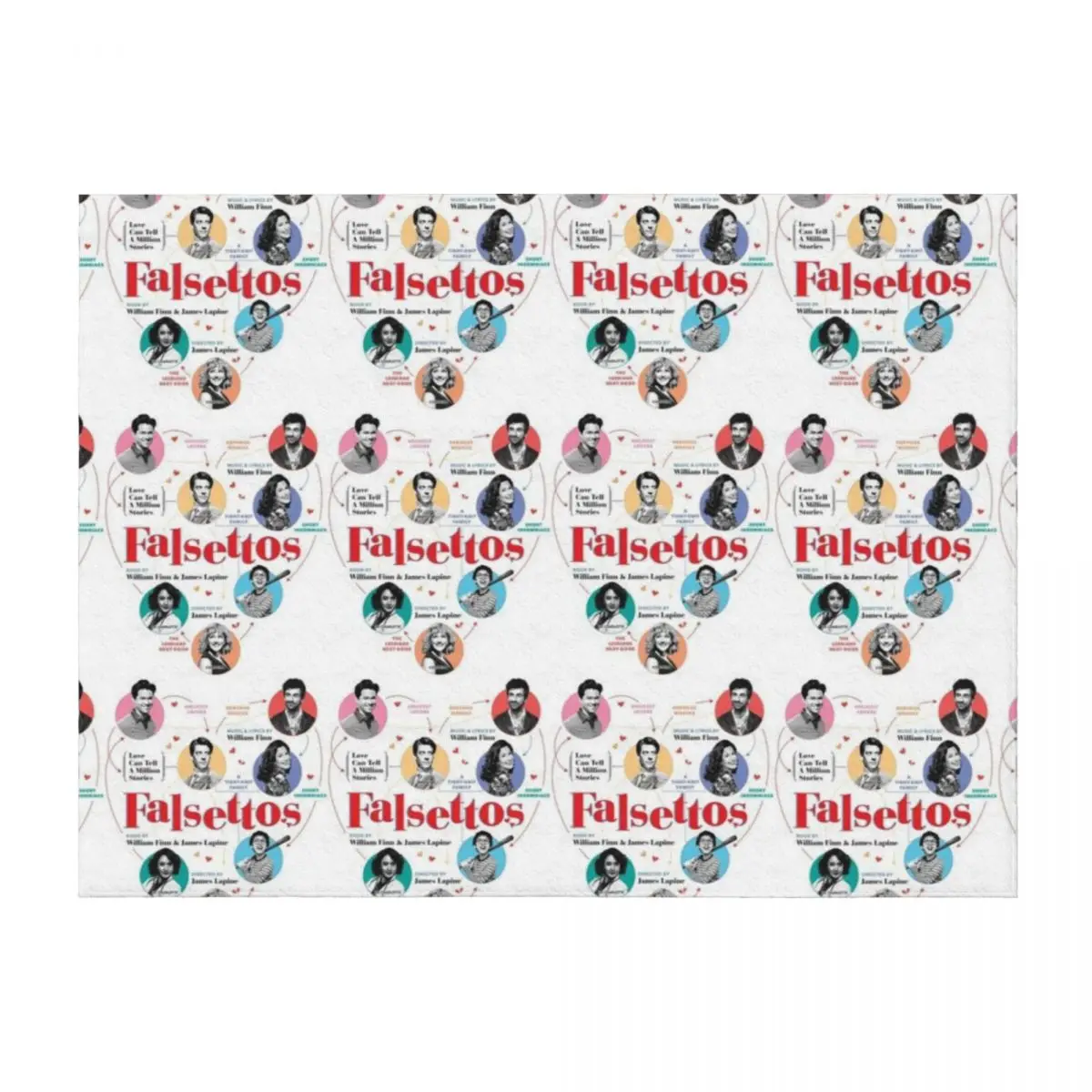 Falsettos 2016 Poster Throw Blanket Multi-Purpose Soft Plaid Plaid Soft Beds Blankets