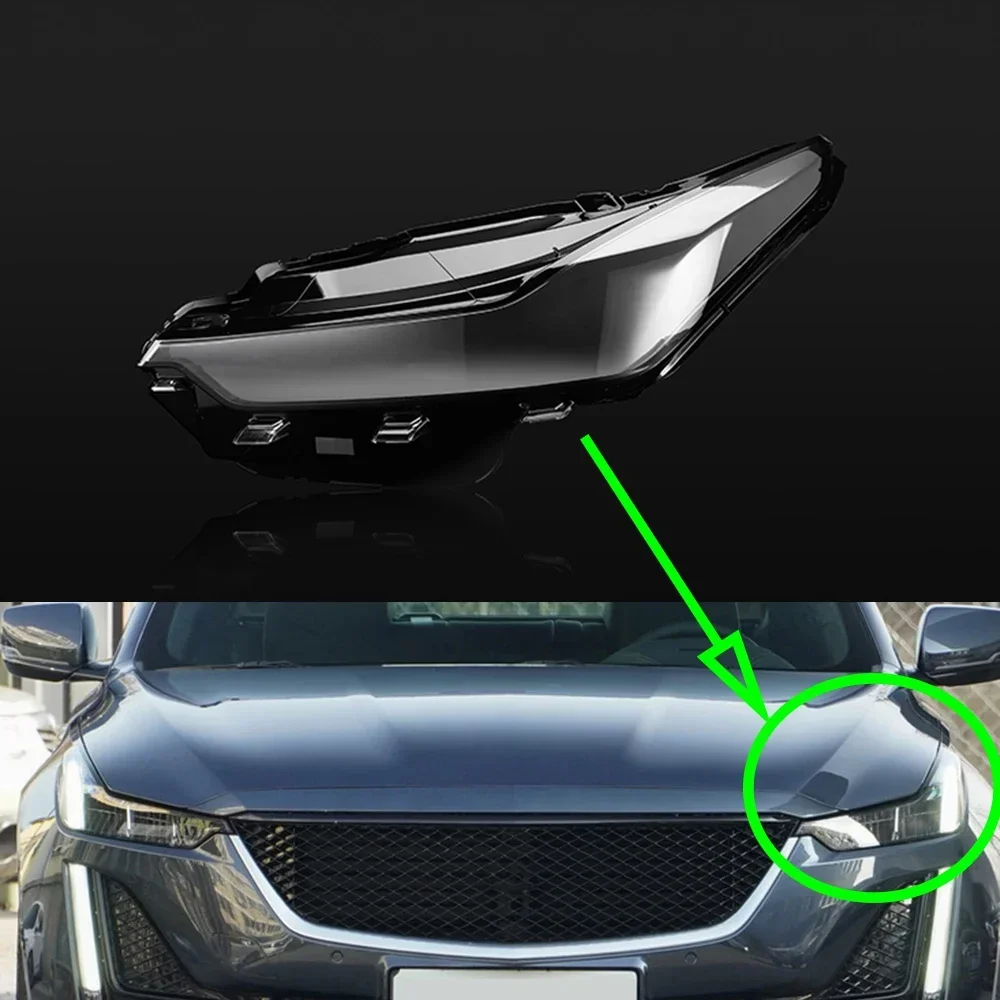 

Для Cadillac CT5 2020 2021 2022 2023 линза фары автомобиля крышка фары стекло замена переднего абажура авто корпус