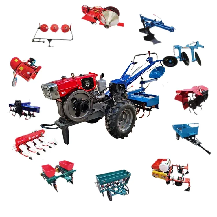 

High Efficiency Farm Small Hand-walking-tractor-prices Engine 15hp 18hp 20hp Two Wheel Hand Driven Tractor