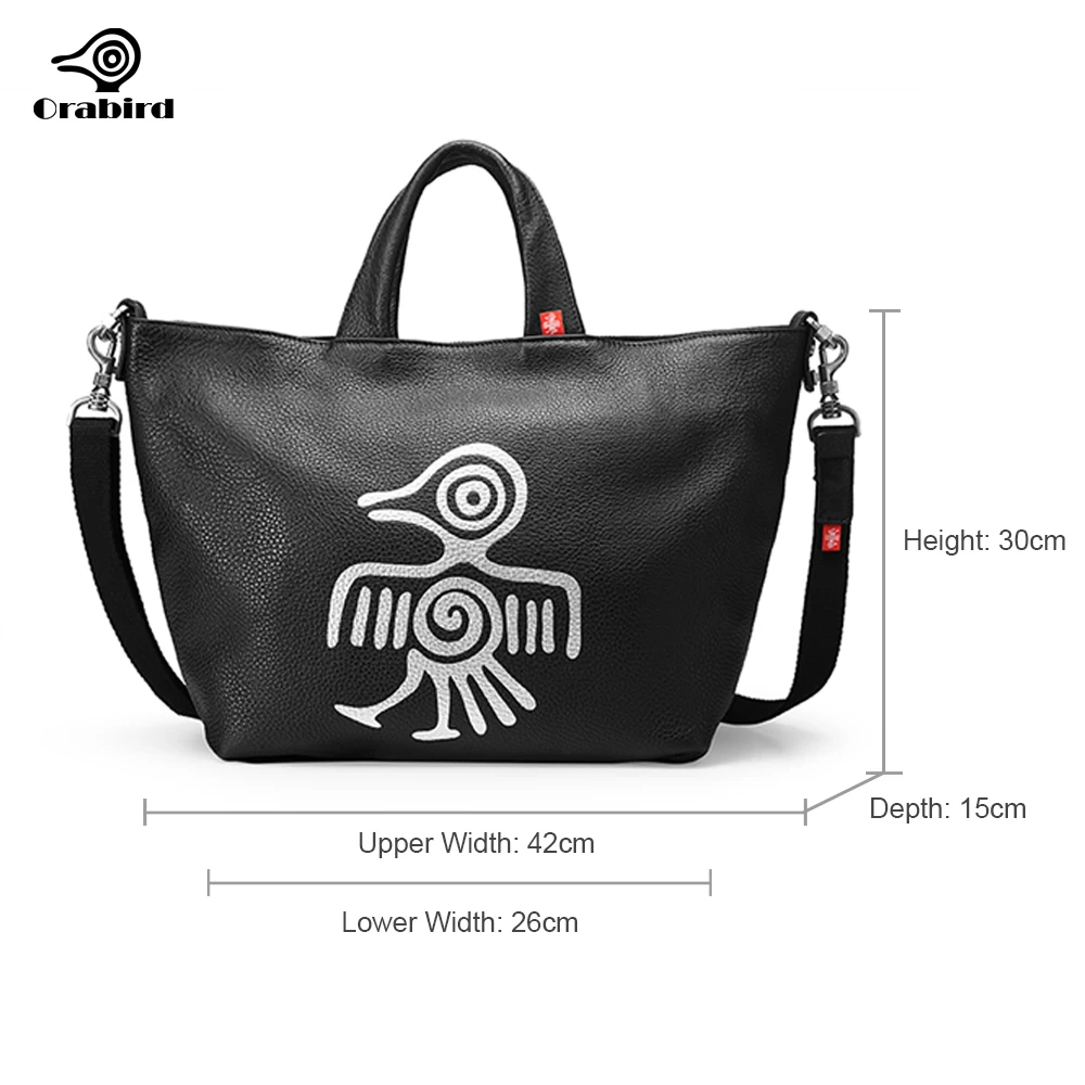 Orabird Luxury Women Tote Bags Soft Genuine Leather Deformation Ladies Big Shopper Large Capacity Shoulder Crossbody Handbag