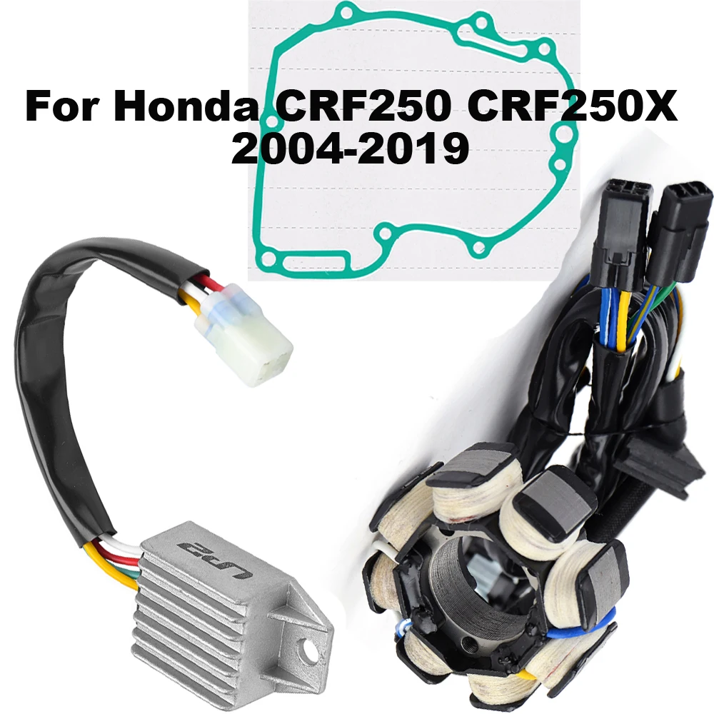 Motorcycle Regulator Rectifier Stator Coil Gasket For Honda CRF250 CRF250X CRF 250 X 2004-2019 31100-KSC-671 31100-KSC-A11