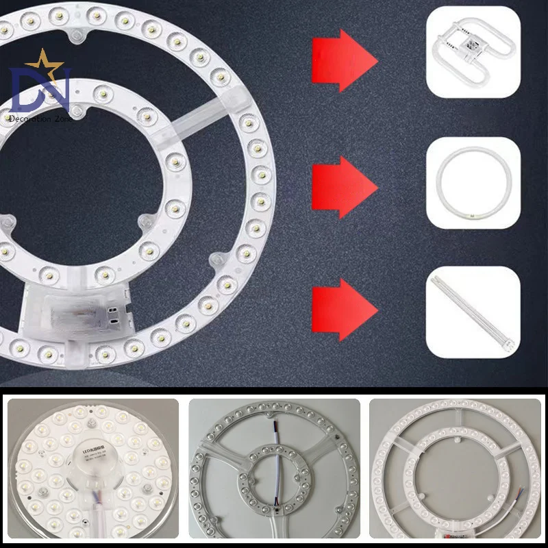 Premium 12W/18W/24W/36W/48W LED Panel Light Replacement Module Set for Wall Lamps and Ceiling Fans, 220V, Round Panel.