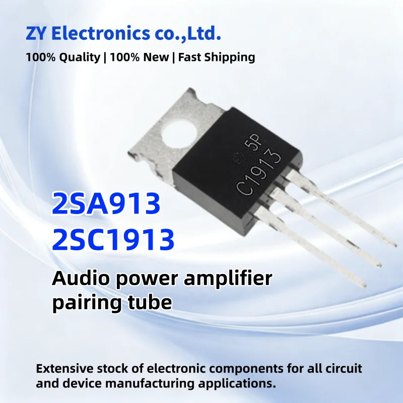 10pcs-10Pair 2SC1913 2SA913 C1913 A913 TO-220 Audio power amplifier pairing tube 100% NEW
