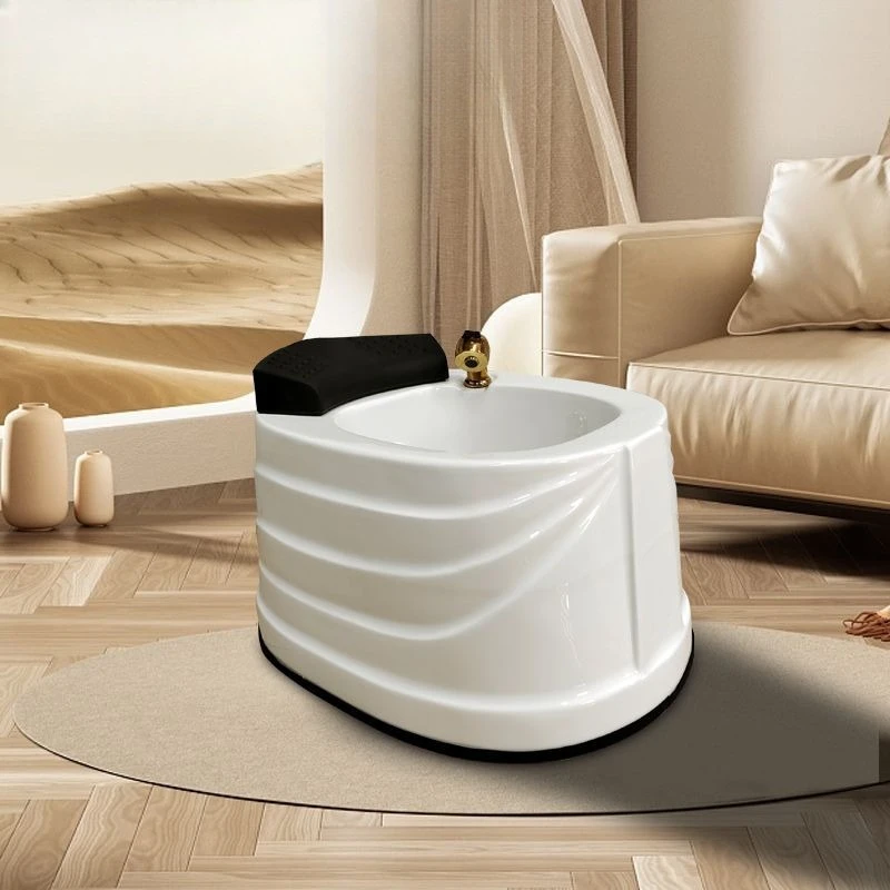 Baño de pies de Surf comercial ovalado, tienda de terapia de pies, lavabo para decoración de uñas, baño de pies de masaje acrílico, baño de pies acrílico