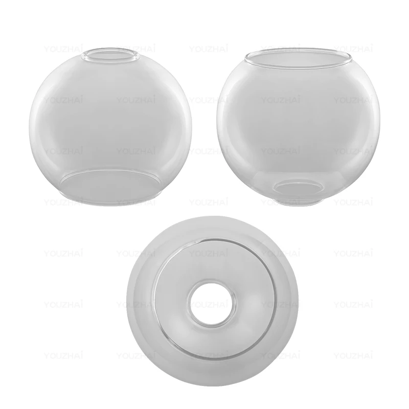 D13/15/18/20/25cm transparent glass spherical lampshades with openings at both ends replace wall lamps and pendant lights