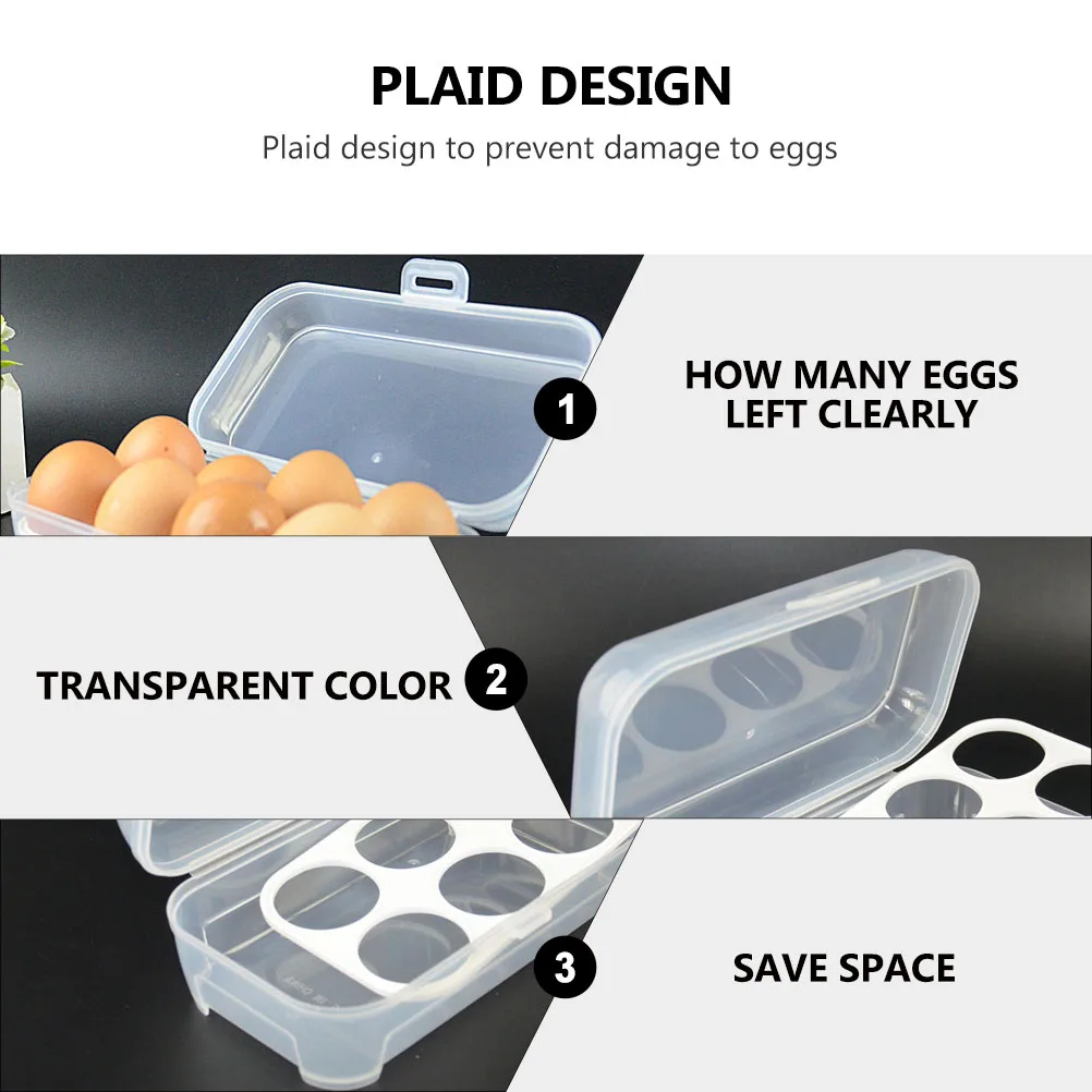 

2Pcs EggStorageBox Tray ganizer Container Refrigerator Trays PPHolder SaveSpace KitchenTidy Clean PlasticMaterial