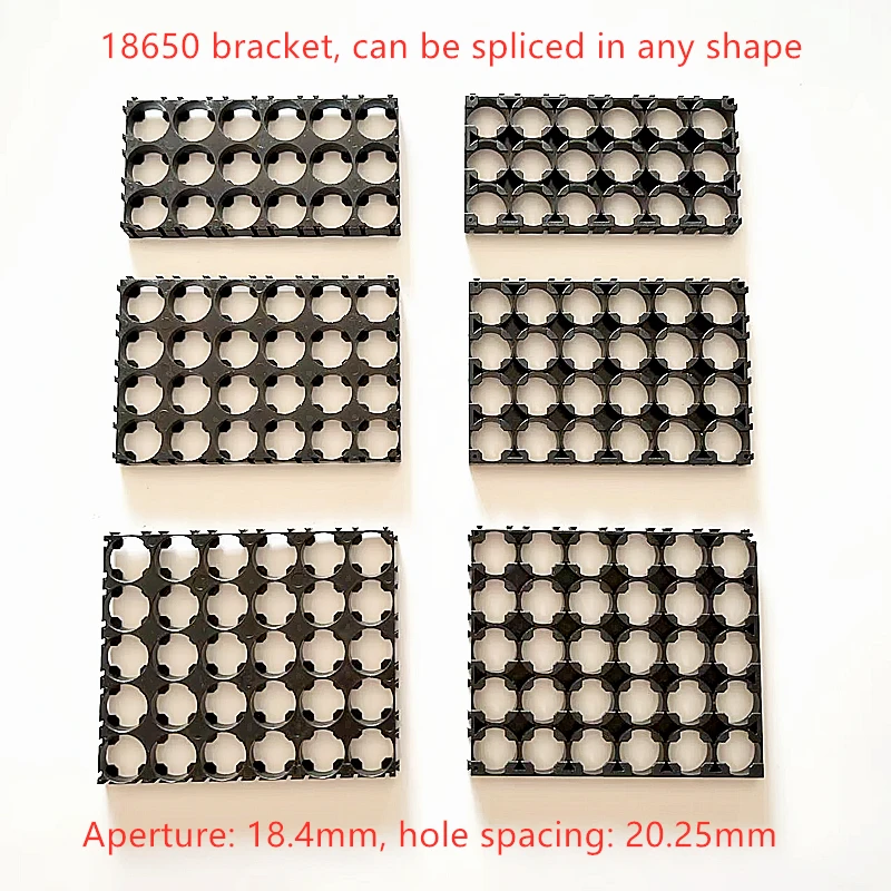 18650 battery fixing bracket 3x5, 3x6, 4x5, 4x6 bracket can be spliced and combined with circular column battery connection base