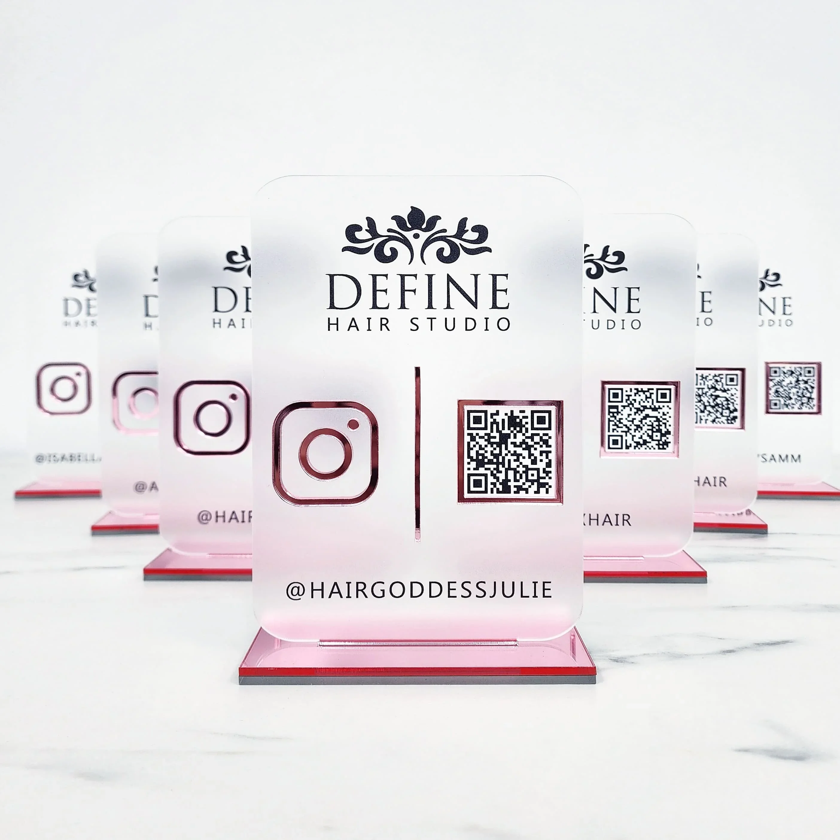 Logo Social Media Plaque Instagram Business Social Media Sign Beauty Salon Sign Hairdressers Beautician Sign