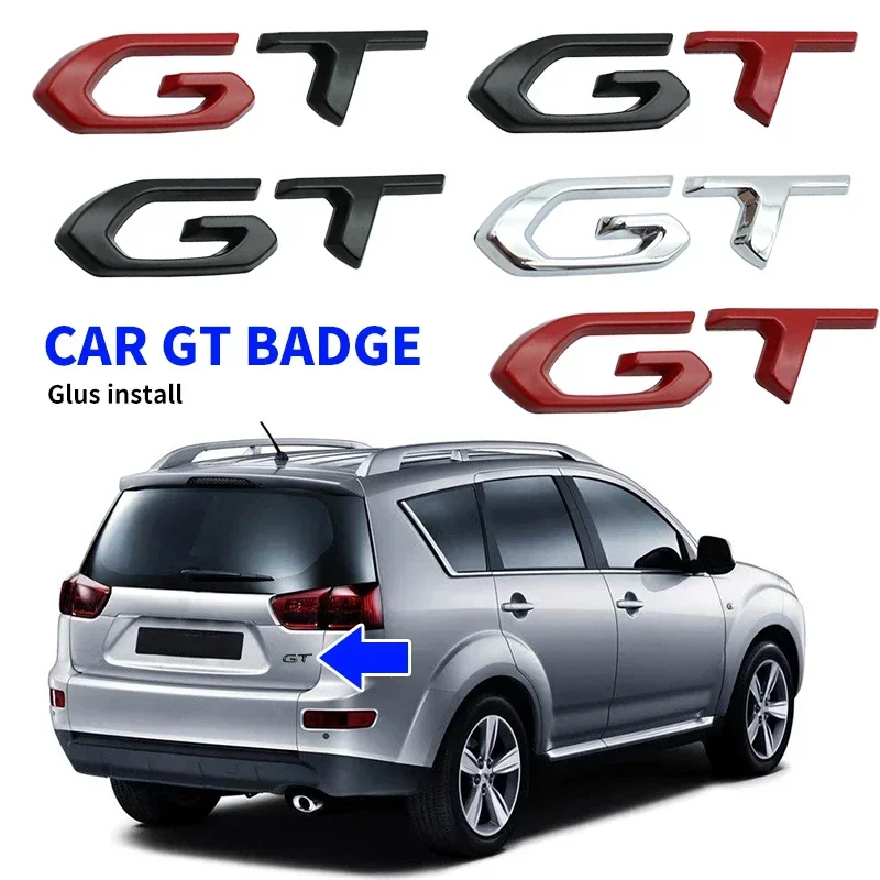 

1pcs 3D Metal Car Logo GT Emblem Badge Decal For Peugeot GT 308 306 106 206 208 307 3008 207 508 2008 5008 Sticker Accessories