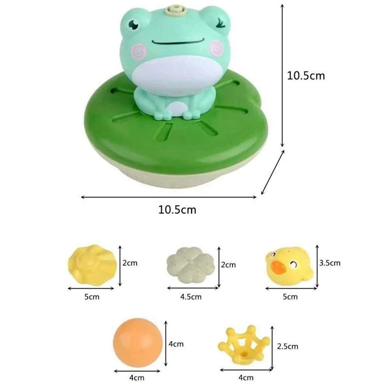 Hot Sale Baby Bath Toys Electric Spray Water Floating Rotation Green Forg Sprinkler Toy Shower Game For Children Kid Bathroom