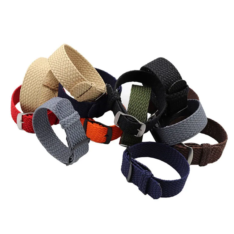 Nylon Watch Strap 18mm 20mm 22mm for Perlon Band for Samsung Galaxy Watch 3 4 Weave Belt High Quality Replacement Wristband