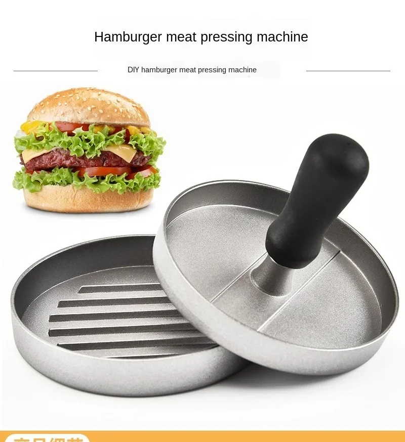 

1 Set Round Shape Hamburger Press Aluminum Alloy 11 cm Hamburger Meat Beef Grill Burger Press Patty Maker Mold