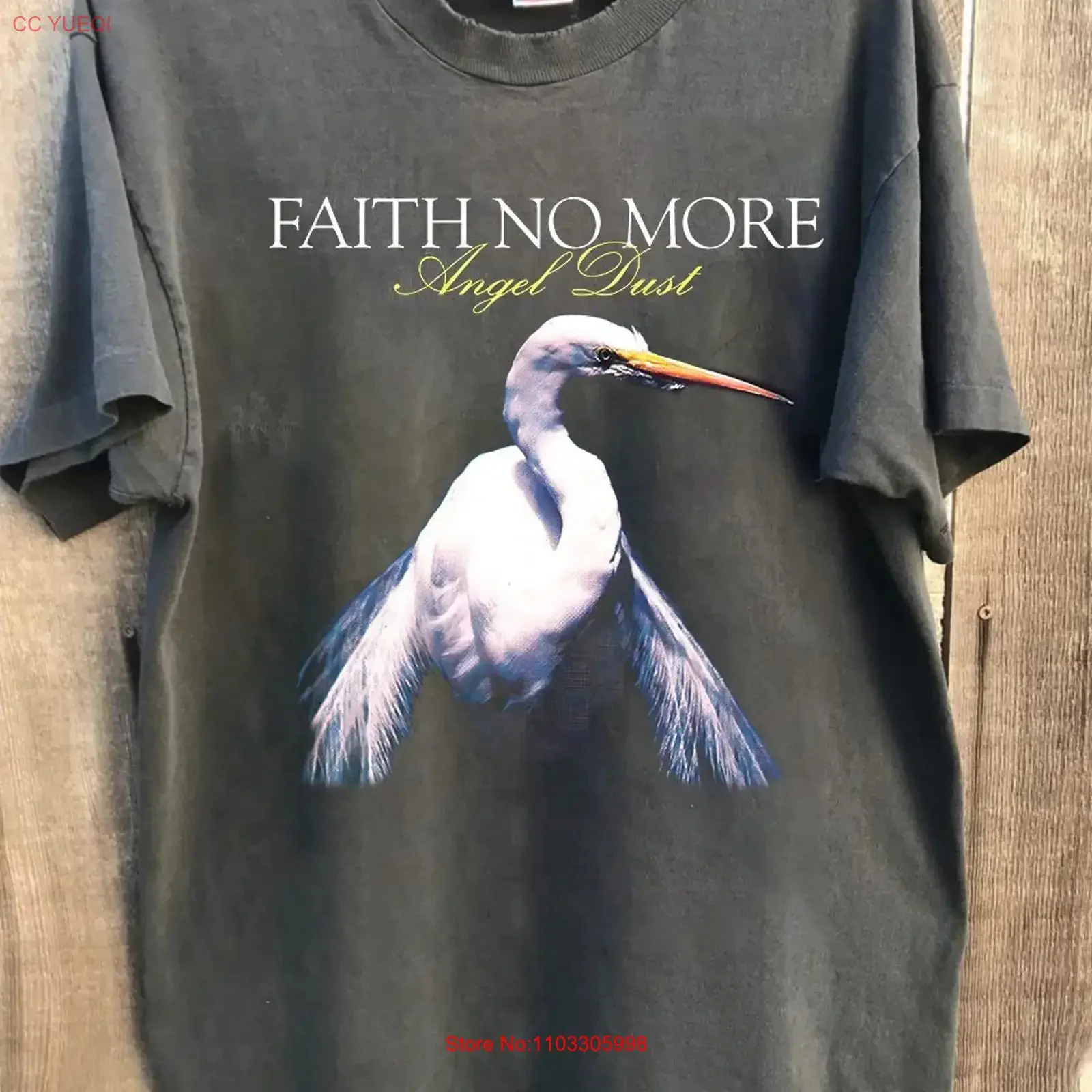 Faith No More Angel Dust Rock Metal Band T-shirt AN48611 vintage, vêtements de créateur délavés, style streetwear élégant