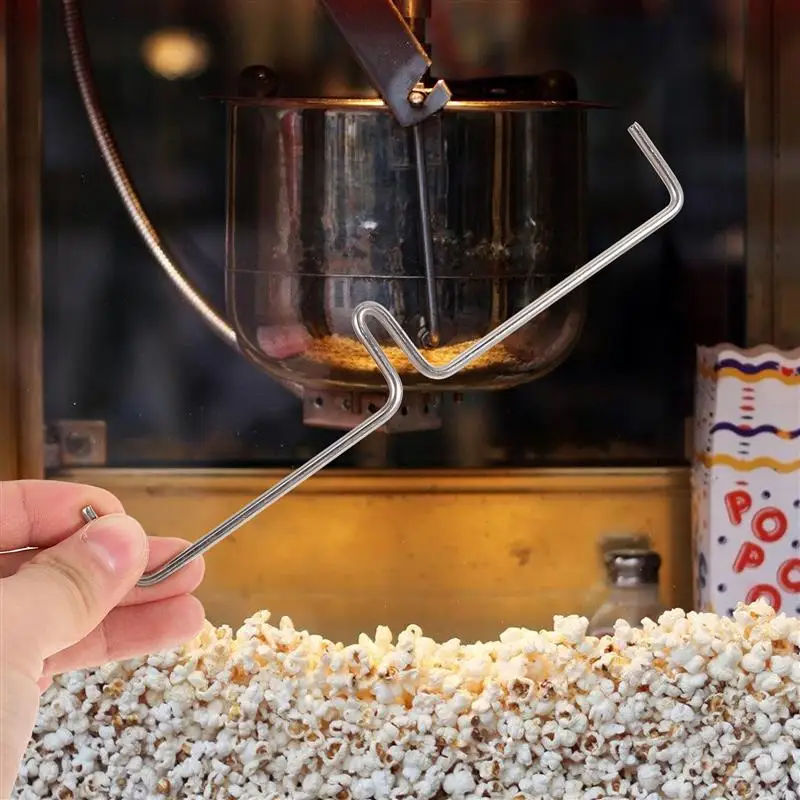 Popcorn Mixer Attachment Pot Cover Machine Mixing Rods Maker Stirring Iron Sticks
