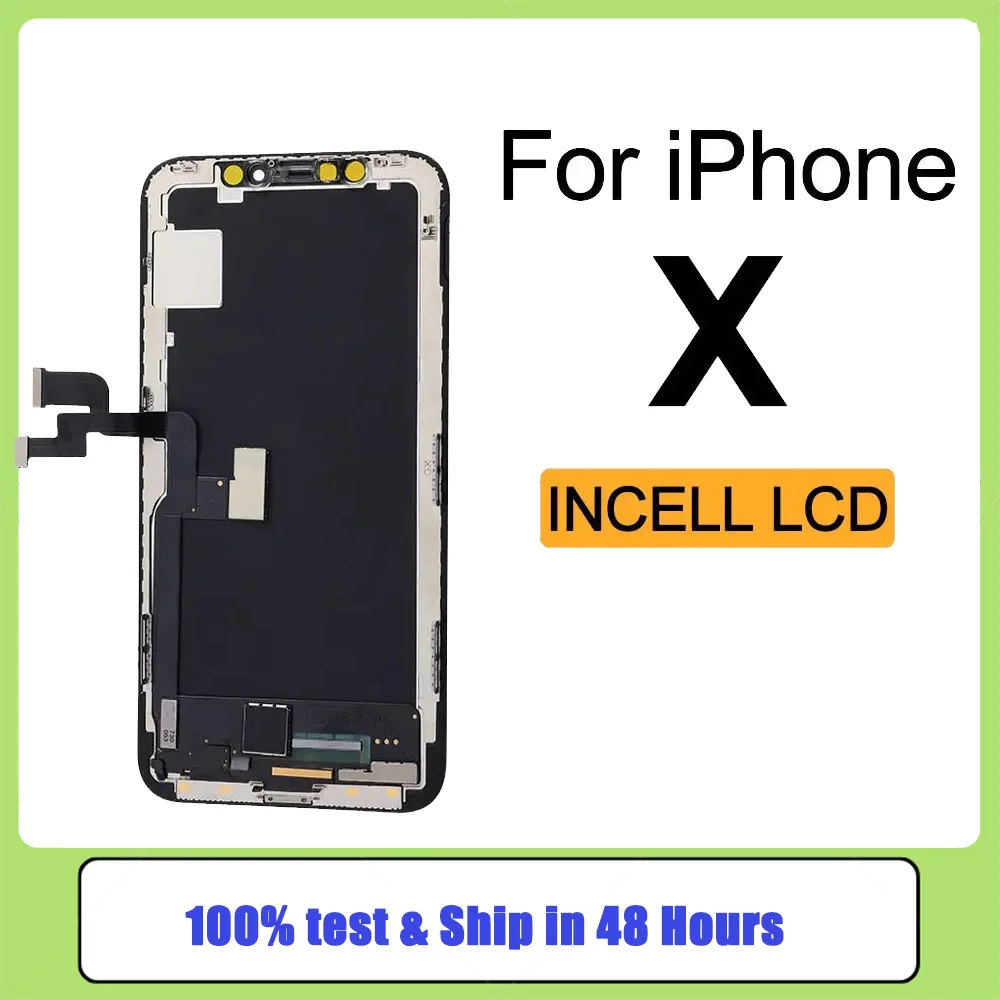 

100% test incell LCD for iPhone X Display Screen With 3D Touch Digitizer Assembly No Dead Pixel Replacement