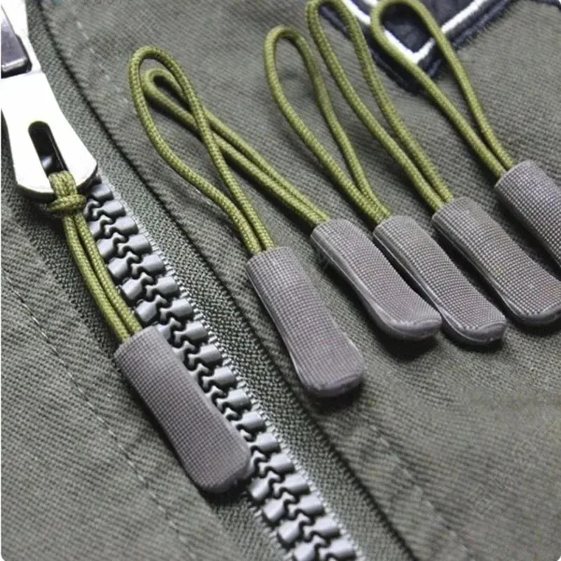 10pcs Zipper Pull Puller End Fit Rope Tag Replacement Clip Broken Buckle Fixer Zip Cord Tab Travel Bag Suitcase Tent Backpack view 5