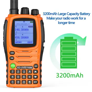 WouXun KG-UV9D Mate Vícepásmová vysílačka 10W Crossband Repeater AM FM 999CH 3200mAh Dvoupásmová VHF UHF Obousměrná radiostanice 10 nejlepší prodej wouxun kg - №1