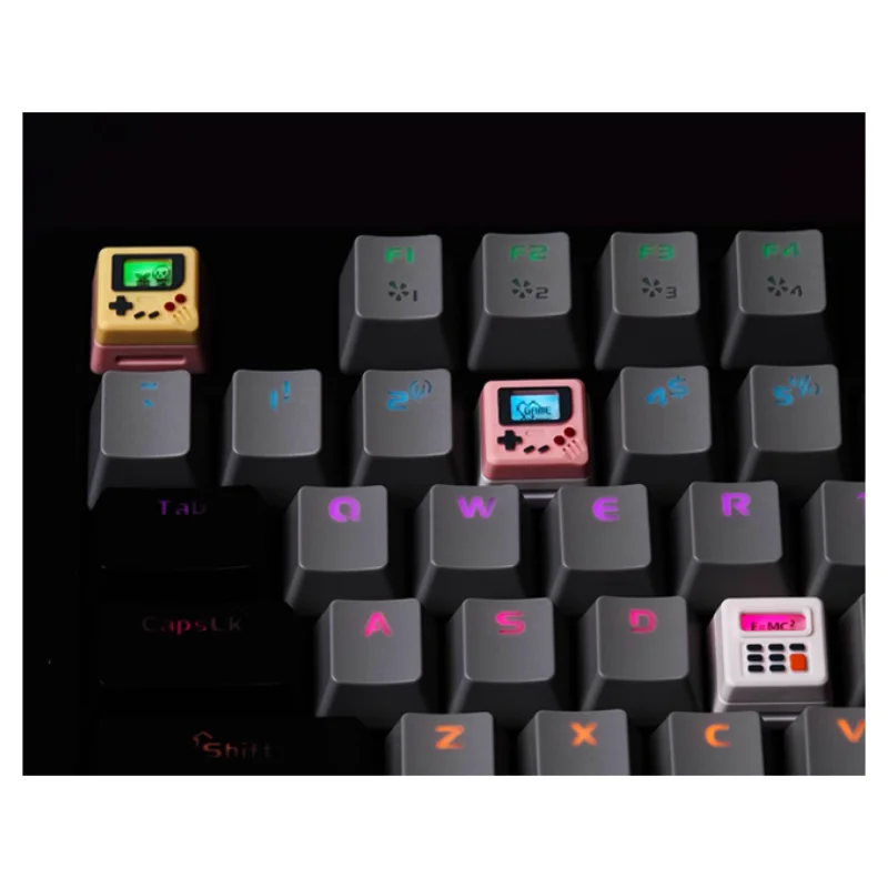 Mechanical Keyboard With Personalized Creativity, Detachable Panel To Replace Display Content, Gameboy, And Transparent Keycaps