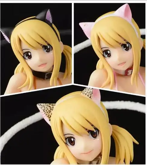 24.5cm em estoque 2024 figura de anime original japonês lucy leopardo gato/sakura gato/halloween ver figura de ação modelo colecionável