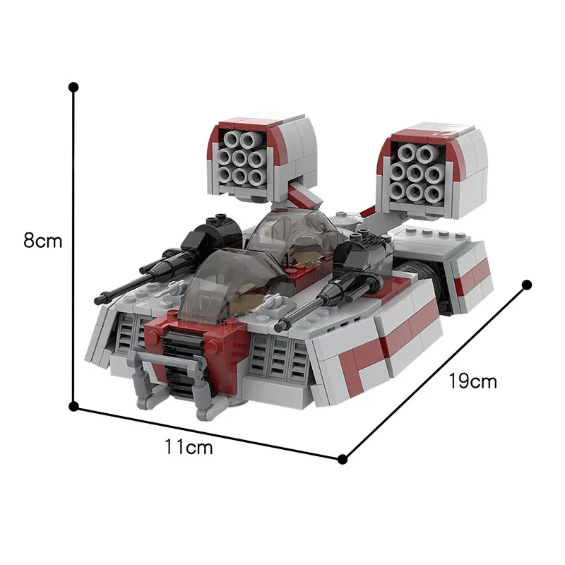 Blocos de construção de veículos de alta tecnologia para crianças, brinquedos educativos, lutando espaço definido, acelerando tanque, AAC-1 Robot Rebel, batalha militar, armado