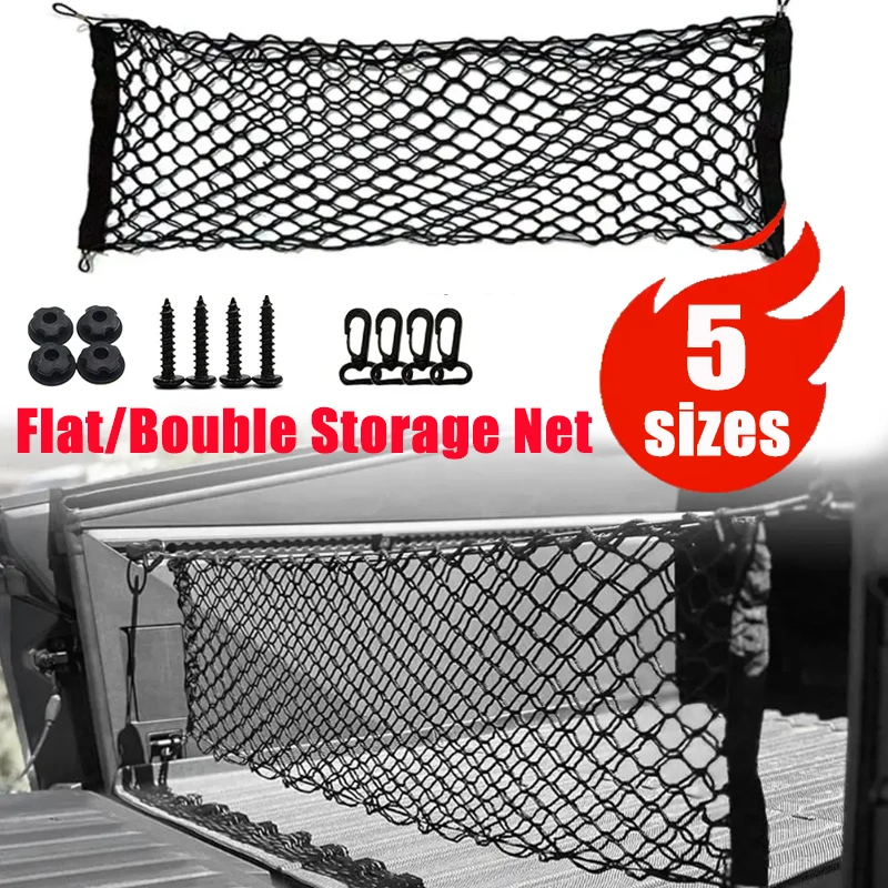 

Universal Trunk Vertical Storage Mesh Mesh Elastic Nylon Back Luggage Storage Luggage Mesh 5 Size Automotive InteriorAccessories