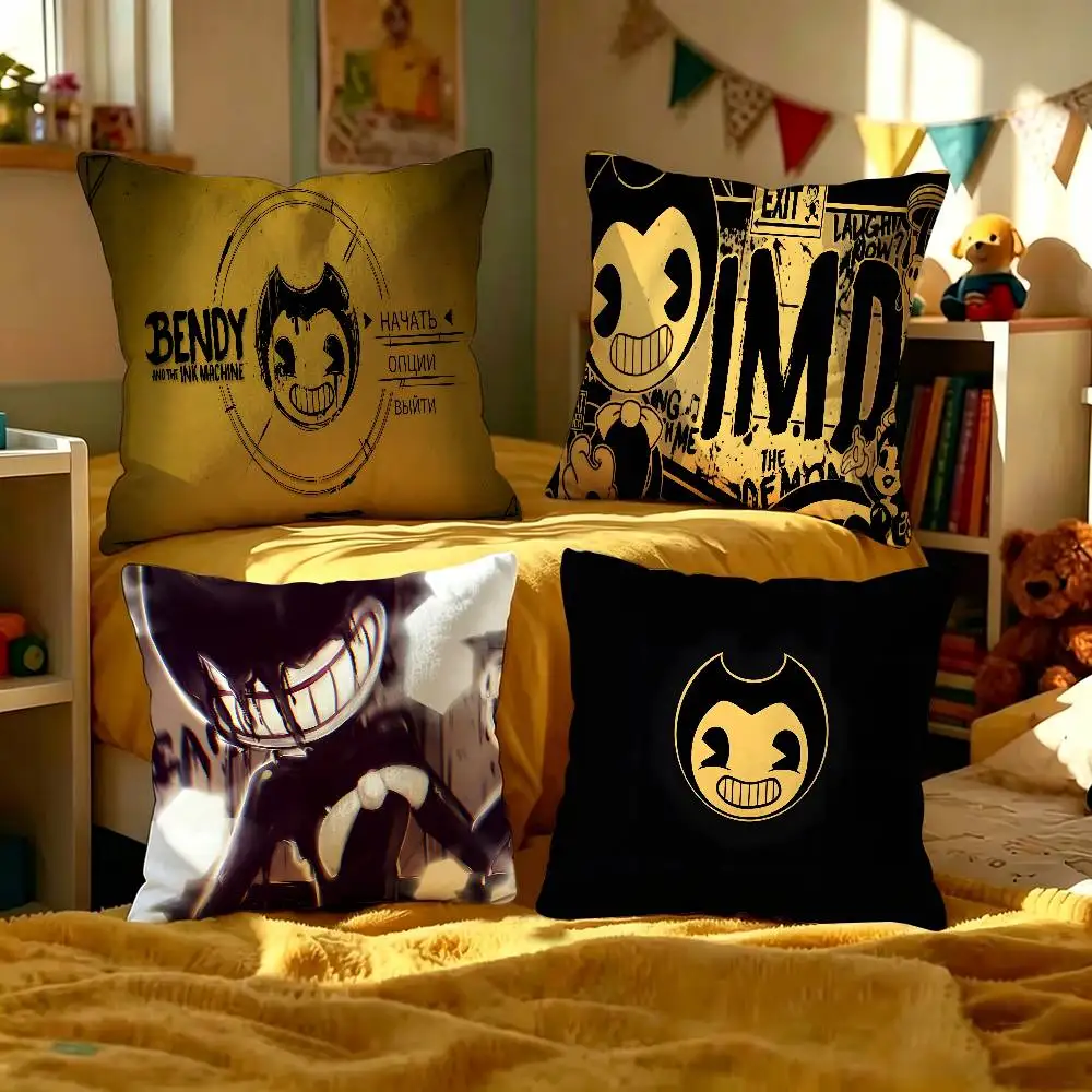 B-Bendy And T-The Ink M-Machine Pillow Anime Pillow Sofa Bed Head Pillow Cover Cushion Cover 45x45 cm Fashion