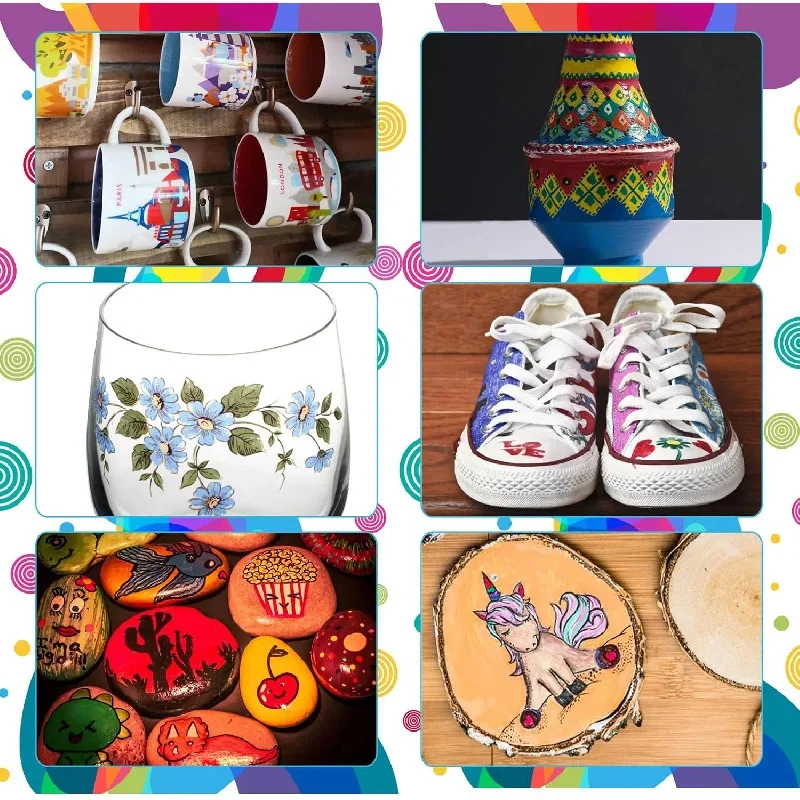 30-120 لون مزدوج رئيس نقطة القلم الاكريليك البروبيلين المعادن قلم تحديد اليد حساب لوحات غرامة فرشاة فنون مجموعة للورق المقوى