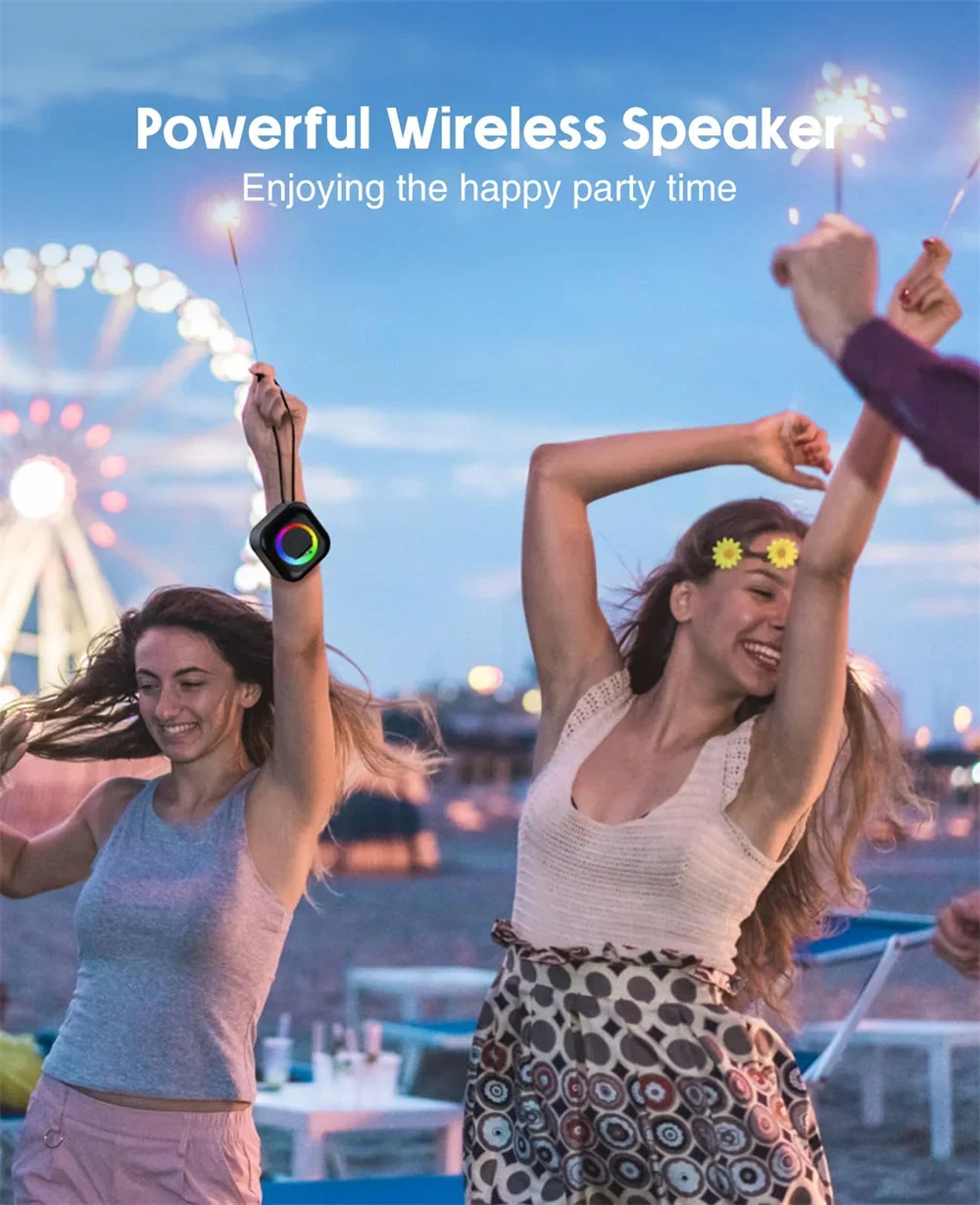 10H Mini Beast Speaker - JAMELO MMS-68  Rechargeable, IPX5, Lanyard Compact But Loud for Travel Emergencies